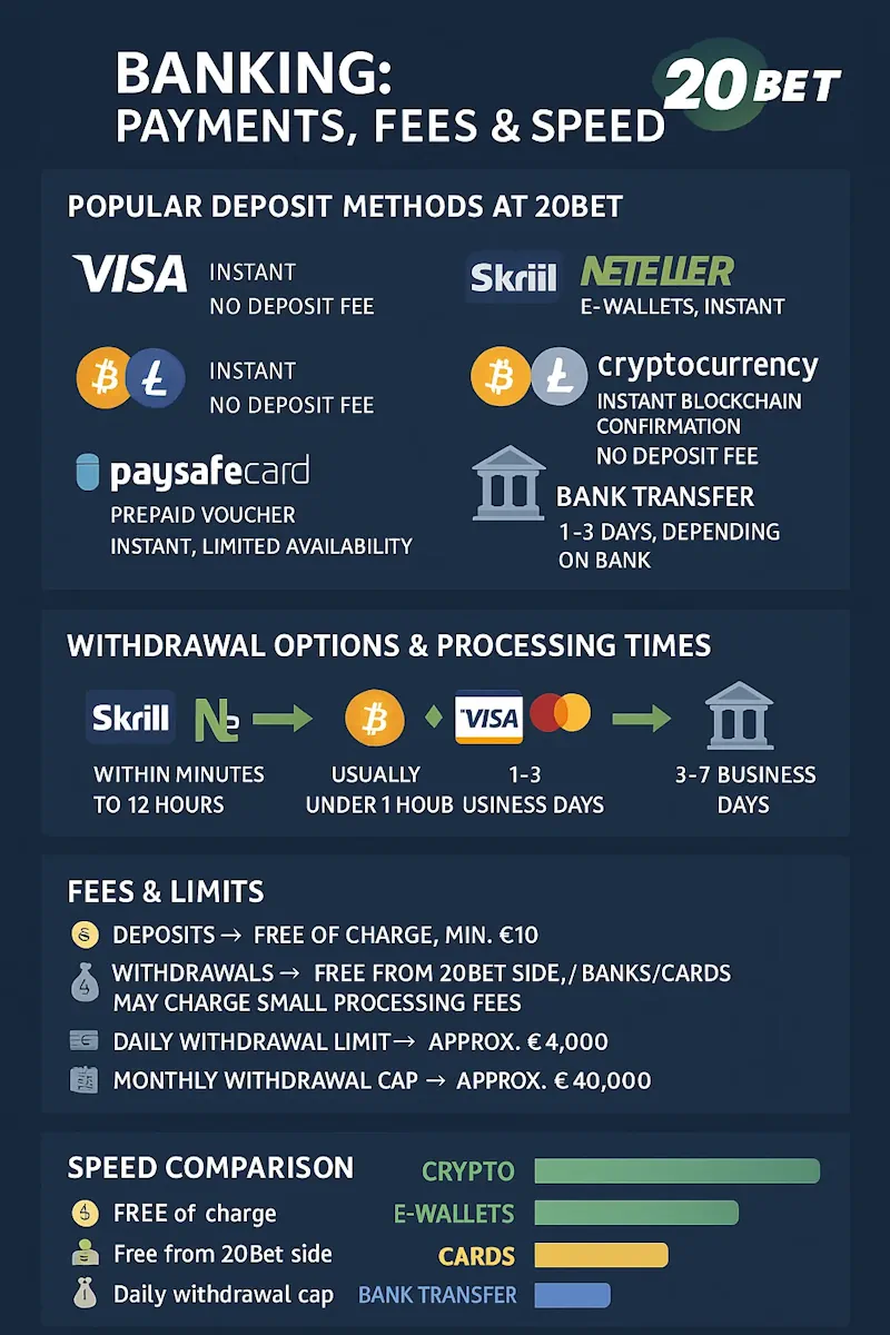 20bet payment infographic