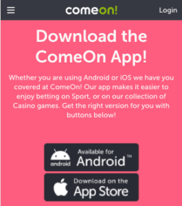 comeon apk download