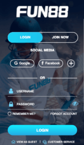 fun88 forgot login